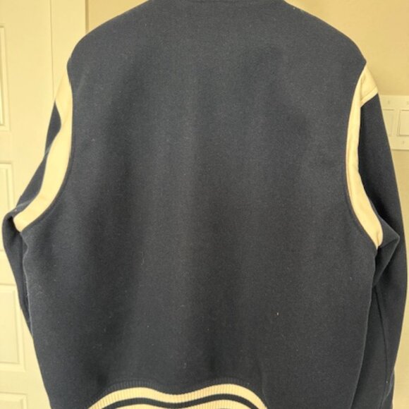 Abercrombie & Fitch Navy Varsity Jacket - Picture 3 of 3